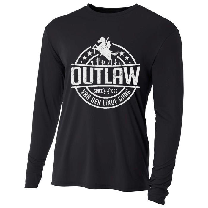 Outlaw DutchS Gang Red Horse & Cowboy Adventure Cooling Performance Long Sleeve Crew