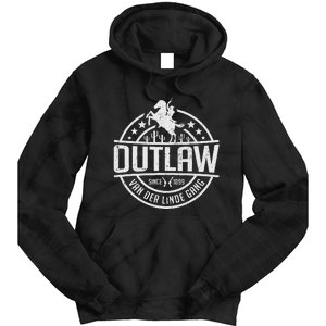 Outlaw DutchS Gang Red Horse & Cowboy Adventure Tie Dye Hoodie