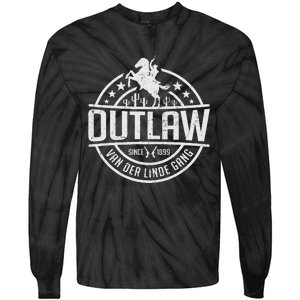 Outlaw DutchS Gang Red Horse & Cowboy Adventure Tie-Dye Long Sleeve Shirt