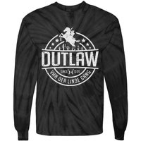 Outlaw DutchS Gang Red Horse & Cowboy Adventure Tie-Dye Long Sleeve Shirt