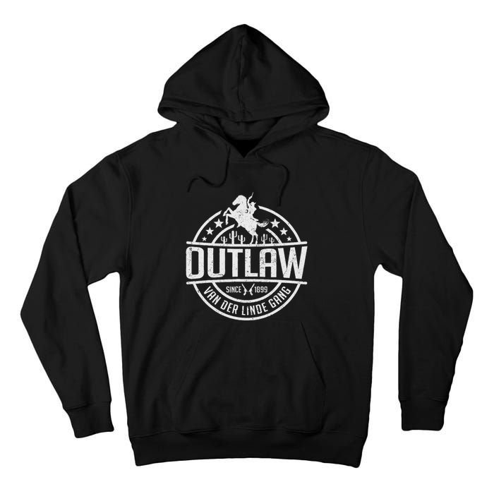 Outlaw DutchS Gang Red Horse & Cowboy Adventure Tall Hoodie