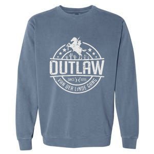 Outlaw DutchS Gang Red Horse & Cowboy Adventure Garment-Dyed Sweatshirt