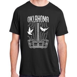 Oklahoma Disc Golf Player Breaking Chains Birdie Cute Gift Adult ChromaSoft Performance T-Shirt