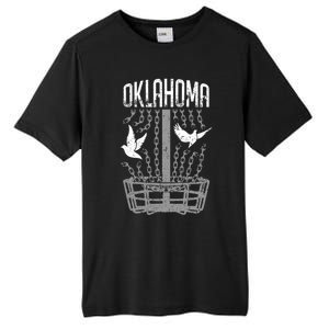 Oklahoma Disc Golf Player Breaking Chains Birdie Cute Gift Tall Fusion ChromaSoft Performance T-Shirt