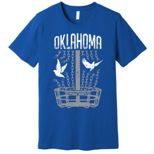 Oklahoma Disc Golf Player Breaking Chains Birdie Cute Gift Premium T-Shirt