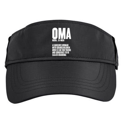 Oma Deutschland Germany Grandmother Grandparents Day Adult Drive Performance Visor