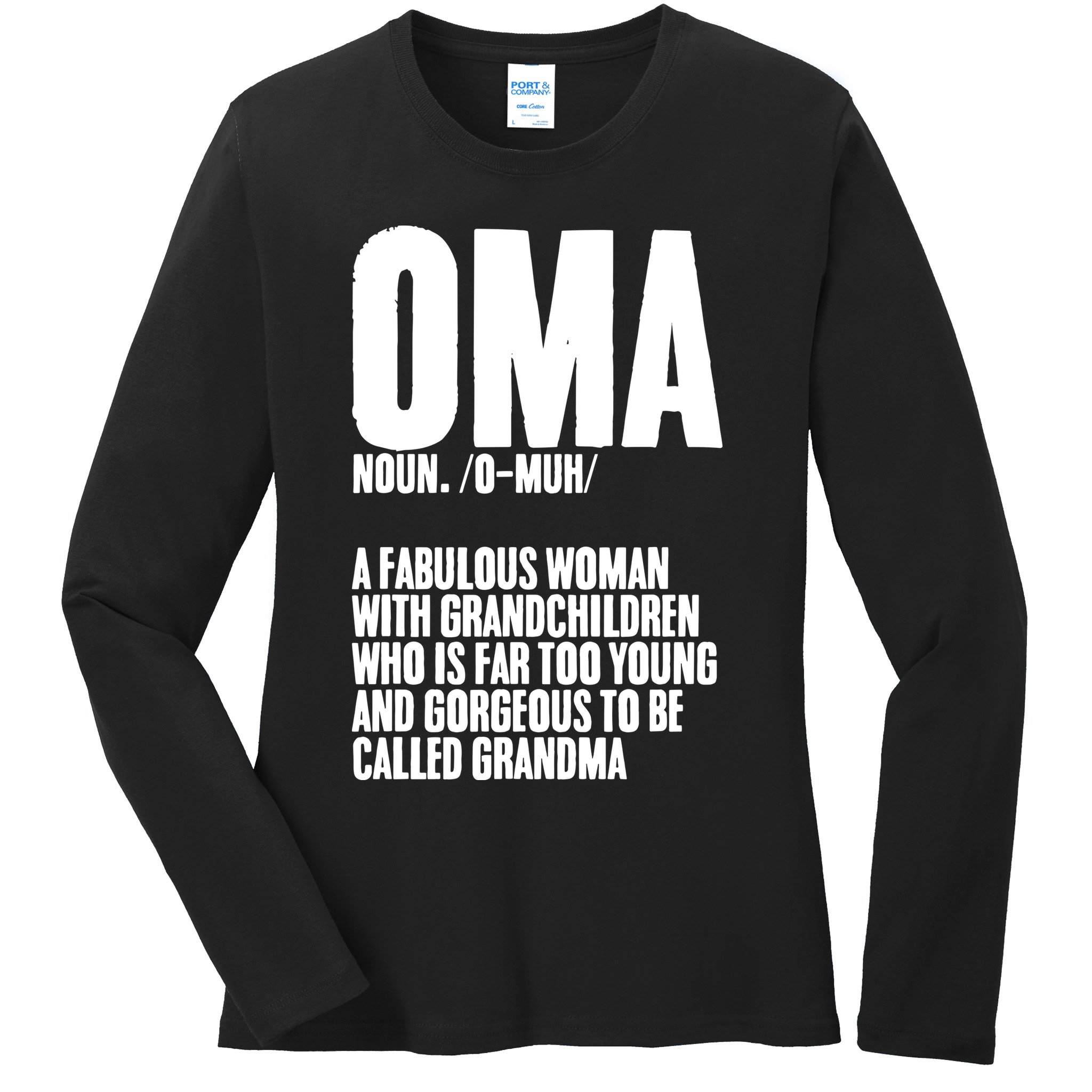 Oma Deutschland Germany Grandmother Grandparents Day Ladies Long Sleeve Shirt