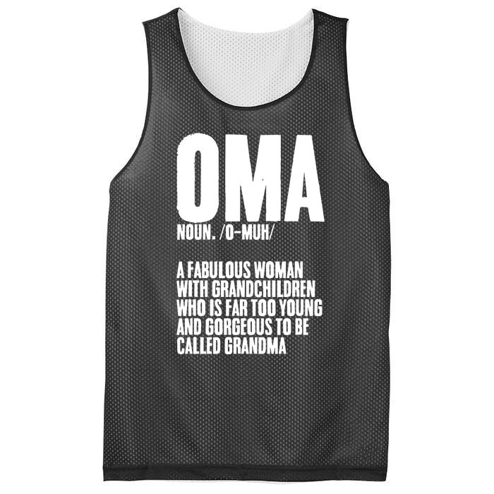 Oma Deutschland Germany Grandmother Grandparents Day Mesh Reversible Basketball Jersey Tank