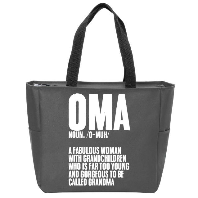 Oma Deutschland Germany Grandmother Grandparents Day Zip Tote Bag
