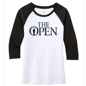 Open De Golf Britannique Women's Tri-Blend 3/4-Sleeve Raglan Shirt