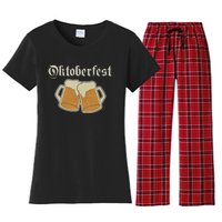 Oktoberfest Deutschland German Beer Festival Vintage Graphic Women's Flannel Pajama Set