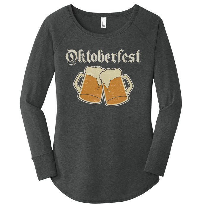 Oktoberfest Deutschland German Beer Festival Vintage Graphic Women's Perfect Tri Tunic Long Sleeve Shirt