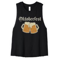 Oktoberfest Deutschland German Beer Festival Vintage Graphic Women's Racerback Cropped Tank