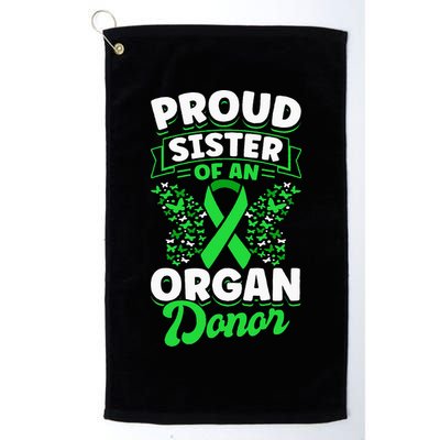 Organ Donation Green Ribbon Proud Sister Of An Organ Donor Golf Towel