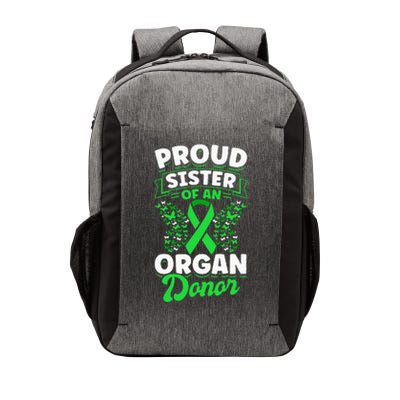 Organ Donation Green Ribbon Proud Sister Of An Organ Donor Vector Backpack