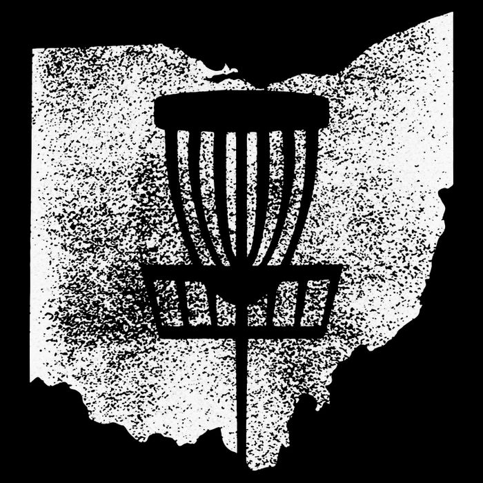 Ohio Disc Golf State With Basket Distressed Graphic 16 in Basic Backpack
