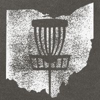 Ohio Disc Golf State With Basket Distressed Graphic Cotton Canvas Backpack