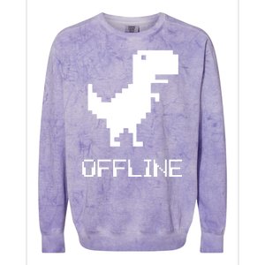 Offline Dinosaur Game Colorblast Crewneck Sweatshirt