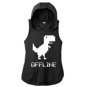 Offline Dinosaur Game Ladies PosiCharge Tri-Blend Wicking Draft Hoodie Tank