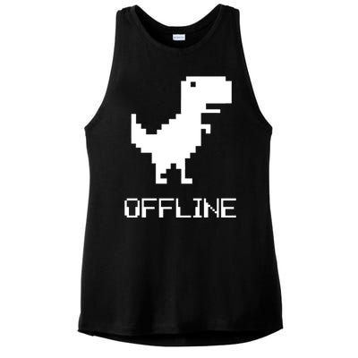 Offline Dinosaur Game Ladies PosiCharge Tri-Blend Wicking Tank