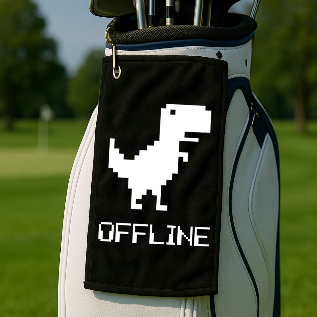 Offline Dinosaur Game Golf Towel