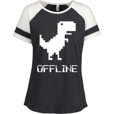 Offline Dinosaur Game Enza Ladies Jersey Colorblock Tee