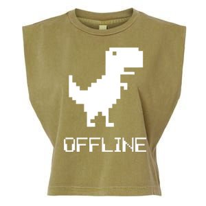 Offline Dinosaur Game Garment-Dyed Women's Muscle Tee