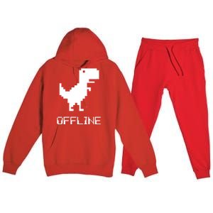 Offline Dinosaur Game Premium Hooded Sweatsuit Set