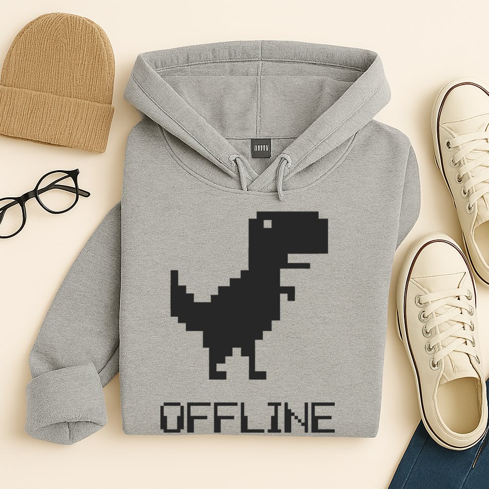 Offline Dinosaur Game Hoodie
