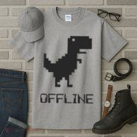 Offline Dinosaur Game Tall T-Shirt