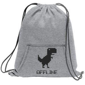 Offline Dinosaur Game Sweatshirt Cinch Pack Bag