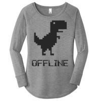 Offline Dinosaur Game Women's Perfect Tri Tunic Long Sleeve Shirt