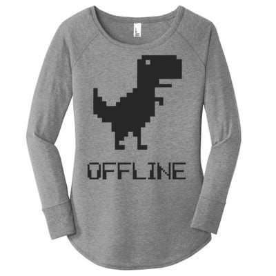 Offline Dinosaur Game Women's Perfect Tri Tunic Long Sleeve Shirt