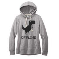 Offline Dinosaur Game Women's Fleece Hoodie