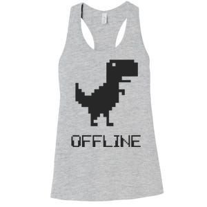 Offline Dinosaur Game Women's Racerback Tank