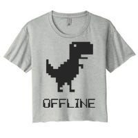 Offline Dinosaur Game Women's Crop Top Tee