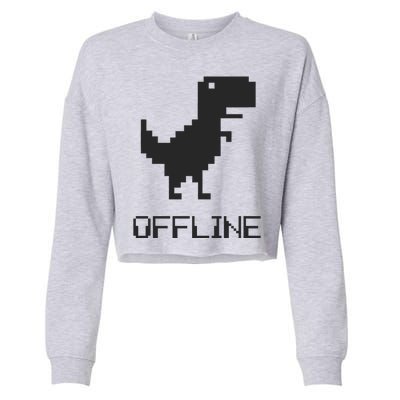 Offline Dinosaur Game Cropped Pullover Crew