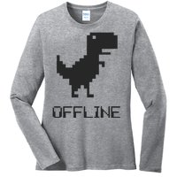 Offline Dinosaur Game Ladies Long Sleeve Shirt