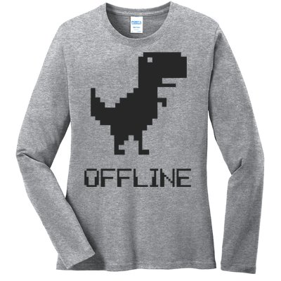 Offline Dinosaur Game Ladies Long Sleeve Shirt