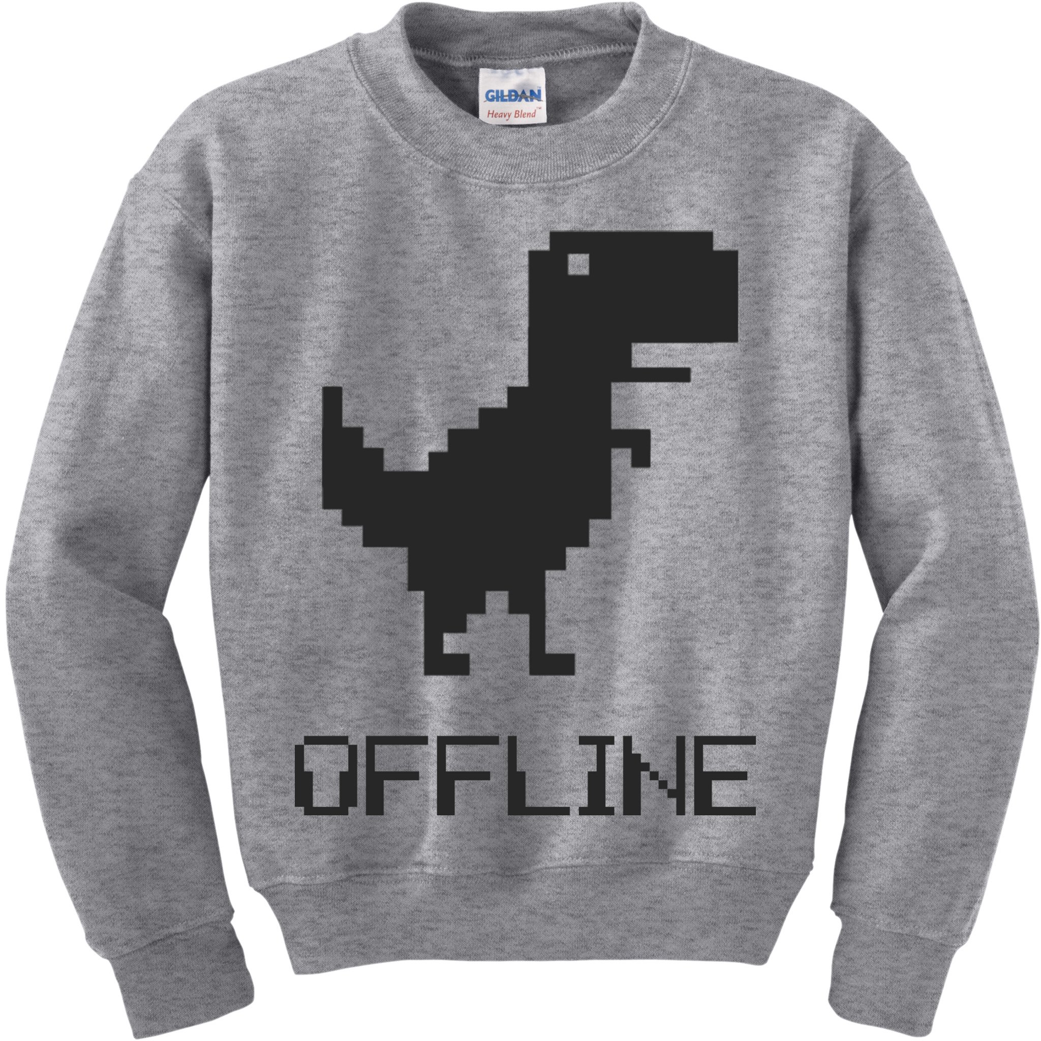 Offline Dinosaur Game Kids Sweatshirt