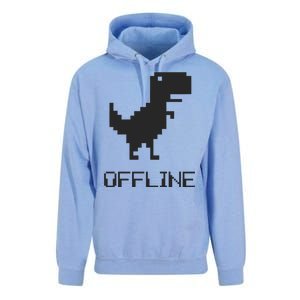 Offline Dinosaur Game Unisex Surf Hoodie