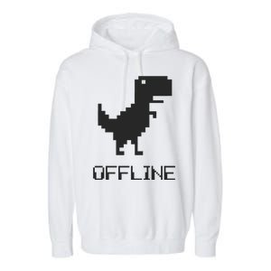 Offline Dinosaur Game Garment-Dyed Fleece Hoodie