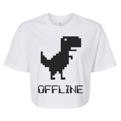 Offline Dinosaur Game Bella+Canvas Jersey Crop Tee