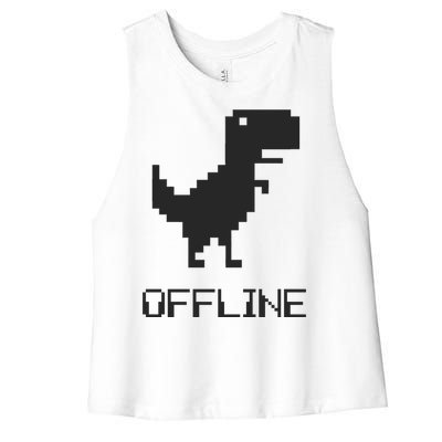 Offline Dinosaur Game Women's Racerback Cropped Tank