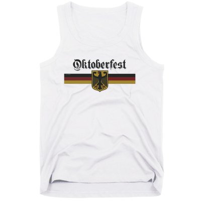 Oktoberfest Deutschland German Flag Coat Of Arm Banner Crest Tank Top