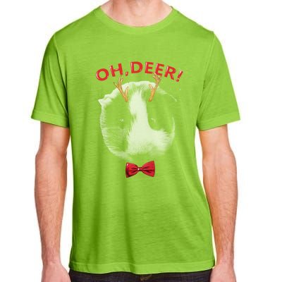 Oh Deer Guinea Pig Xmas Red Bowtie Gift Adult ChromaSoft Performance T-Shirt