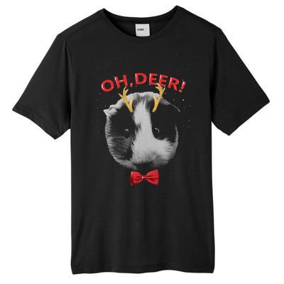 Oh Deer Guinea Pig Xmas Red Bowtie Gift Tall Fusion ChromaSoft Performance T-Shirt