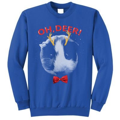 Oh Deer Guinea Pig Xmas Red Bowtie Gift Sweatshirt