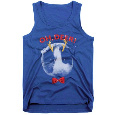 Oh Deer Guinea Pig Xmas Red Bowtie Gift Tank Top