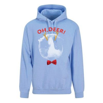 Oh Deer Guinea Pig Xmas Red Bowtie Gift Unisex Surf Hoodie